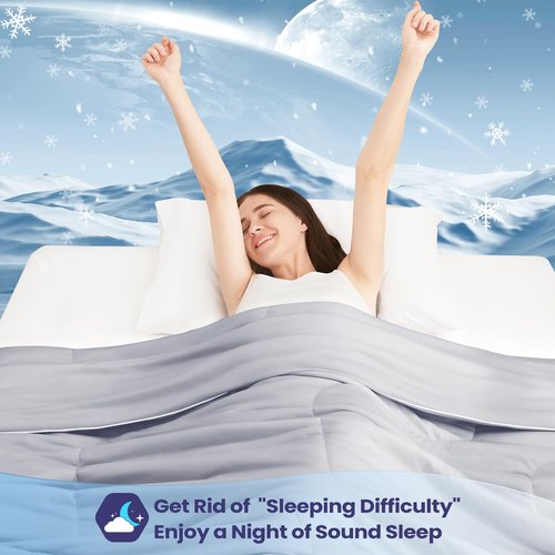 HOMELYSIAN Cooling Comforter King Size, Cooling Blanket for Hot Sleepers, Lightweight Comforter, Dark Grey