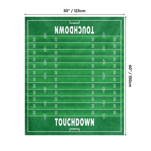 Horaldaily Football Flannel Blanket Throw, Sports Theme Football Touchdown and Game Day Soft Fuzzy Plush Cozy Fleece Blankets for Couch Sofa Bed Lounging, Ideal Gifts for Kids Adults Self, 50x60