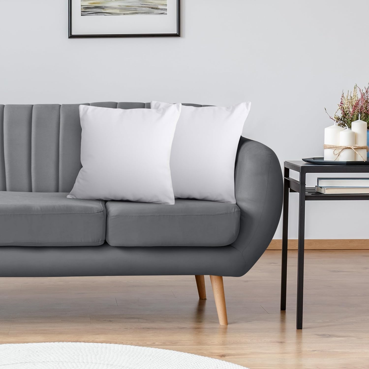 Utopia Bedding 20x20 Pillow Inserts - Set of 2 White Decorative Cushions for Sofa & Bed - Soft & Fluffy
