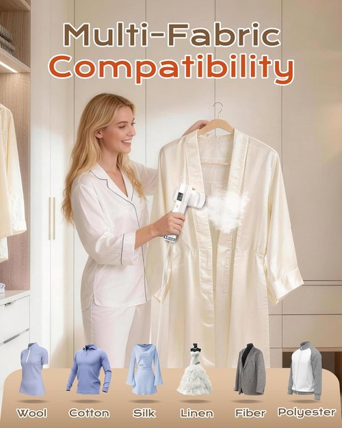 Dovety Portable Handheld Clothes Steamer - 1100W Powerful Wrinkle Remover | 100mL Water Tank for Travel & Home