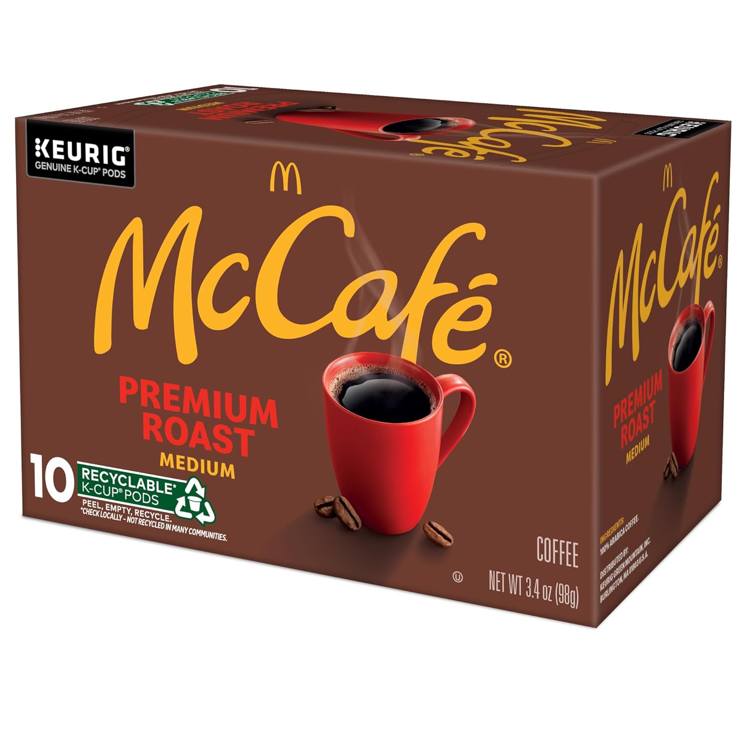 McCafe Premium Roast Coffee - Medium Roast Single Serve K-Cup Pods | 60 Count (6 Packs of 10)