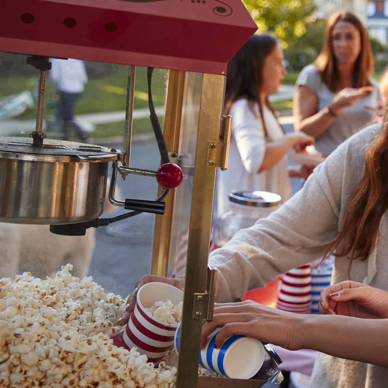 Skiennix Commercial Popcorn Machine | Durable Handle Knob & Lid Grip | Essential Iron Wire Accessory
