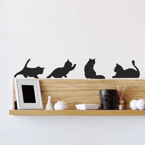 A Room with Cats Wall Decals-Cute Animal Stickers for Kids Room Bedroom Nursery Playroom Decor