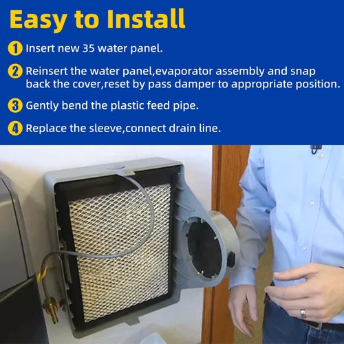 Ximoon 4839 Humidifier Maintenance Kit Fit for Aprilaire 600 Series Parts - 35 Water Panel Filter Replacement for AprilAire Whole House Humidifier 600, 600A, 600M
