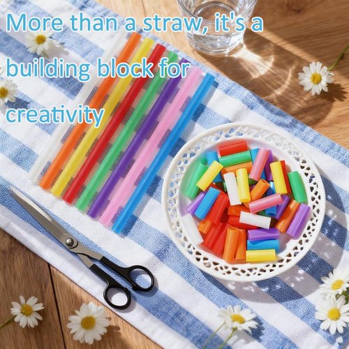 100 Pcs Jumbo Smoothie Boba Straws, Colorful Disposable Plastic Straws, Wide-Mouthed Milkshake Straw, Individually Wrapped Straw for Bubble Tea & Thick Beverages, Parties(0.43" Wide X 9.53" Long)