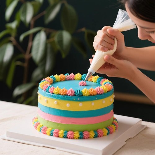 HOMIOVE 100-Pack Disposable Pastry Piping Bags - Thick Anti-Burst Tipless Icing Bags for Cupcakes & Cakes