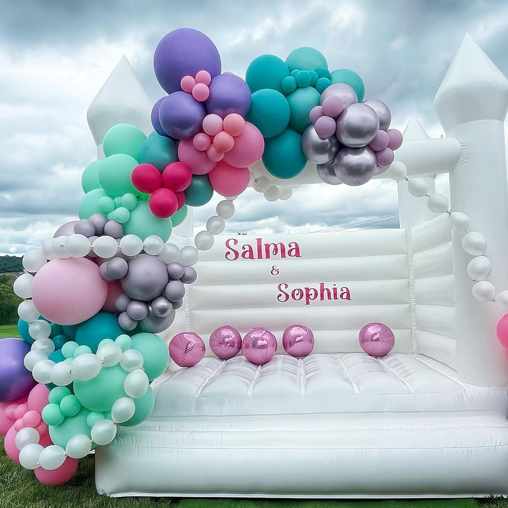 Pearl White Linking Balloons - 100PCS 6 Inch Quick Link Balloons for Wedding & Party Decorations
