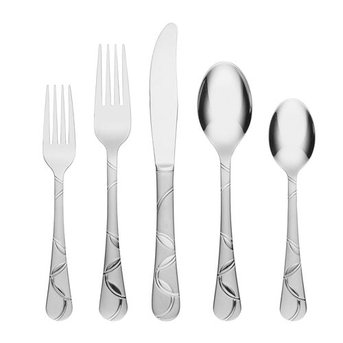 Cambridge 174720CSLG12DS Felicity Sand 20-Piece Flatware Set, Service For 4