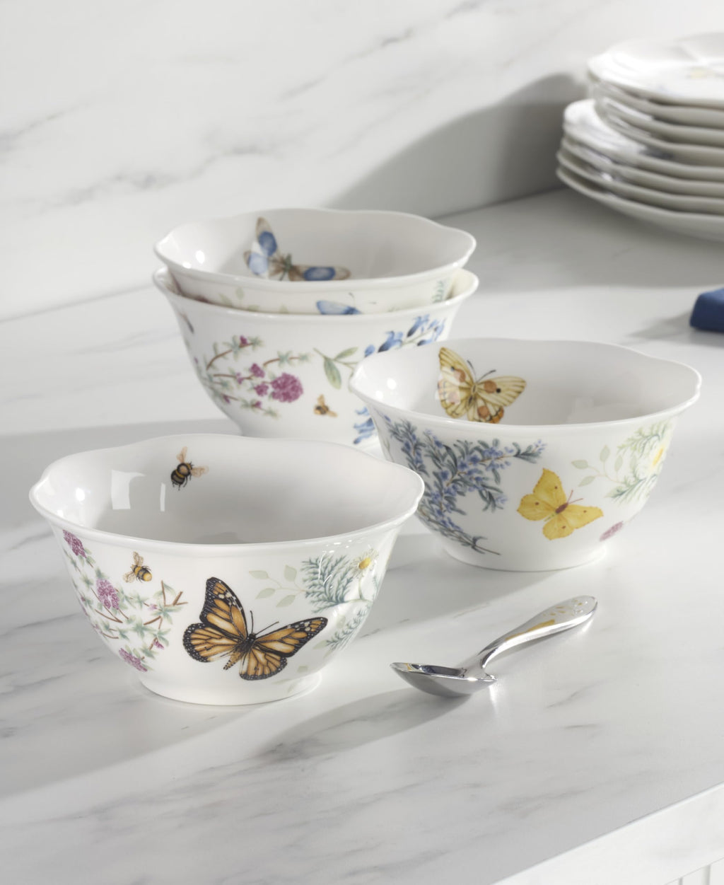 Lenox 897796 Butterfly Meadow Herbs Rice Bowls, Set Of 4