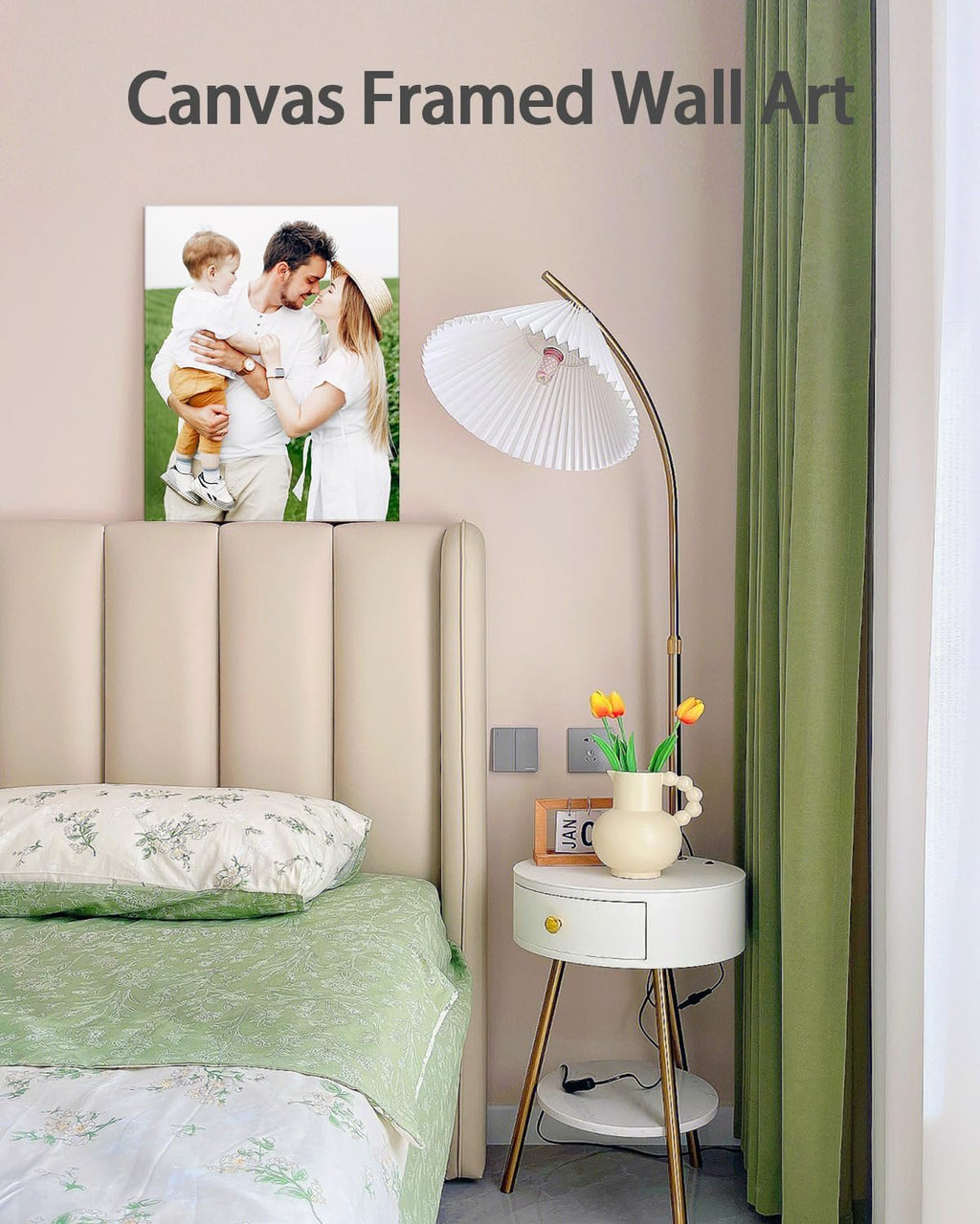 Skiennix Personalized Custom Canvas Wall Art - Framed 11x14 Photo Prints for Living Room, Bedroom & Gifts