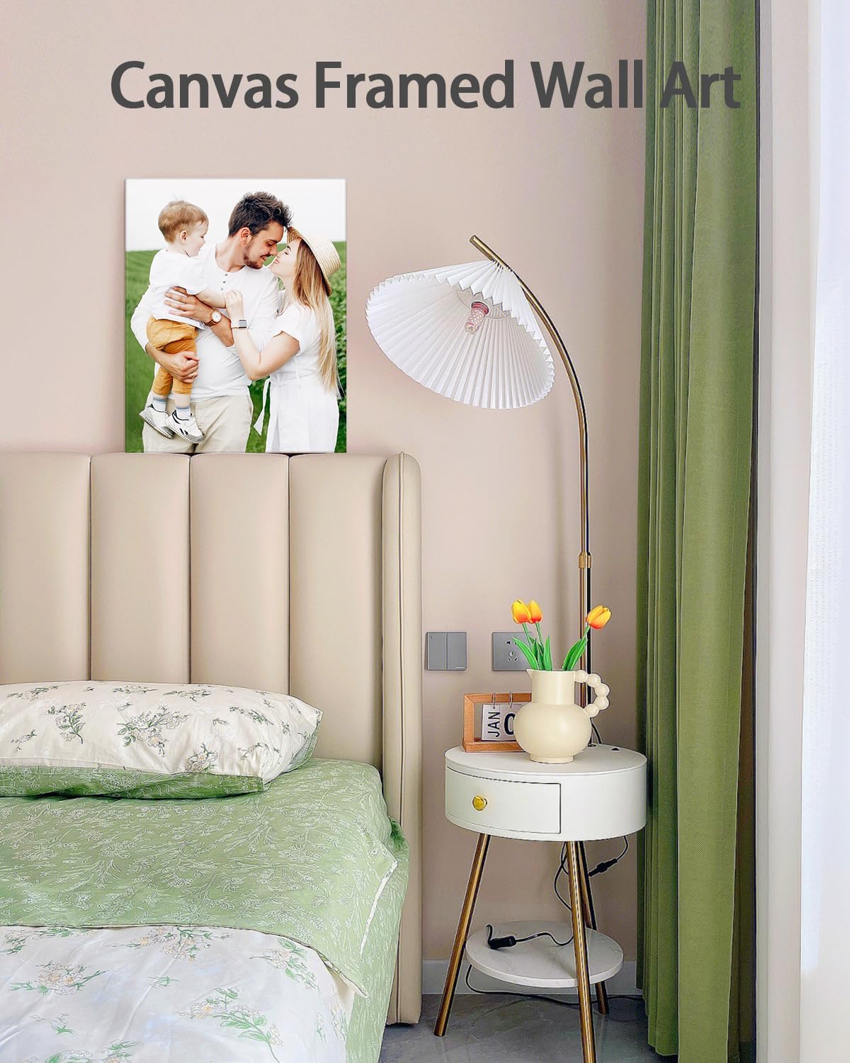Skiennix Personalized Custom Canvas Wall Art - Framed 11x14 Photo Prints for Living Room, Bedroom & Gifts
