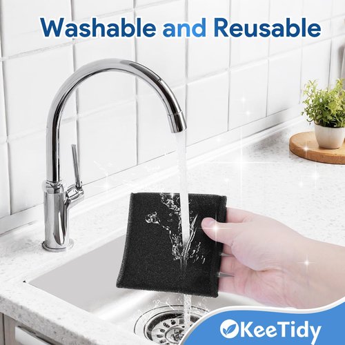 KeeTidy Foam Tank Filter Compatible with Hoover Steam Vacuum Cleaner F5800 Series F5825, F5805, F5851, F5855, F5859, F5837-900, Part #38762014 440007364, 4 Pack
