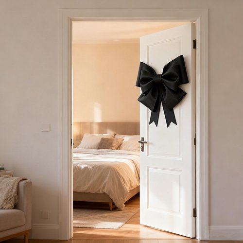 2 Pack Black Bows Decor 20"x 24" Giant Bow DIY Material Party Decorations, EVA Big Bow for Room Wall Backdrop Holiday Wedding Bride Car Decorative Birthday Party Supplies Packaging for Large Gifts