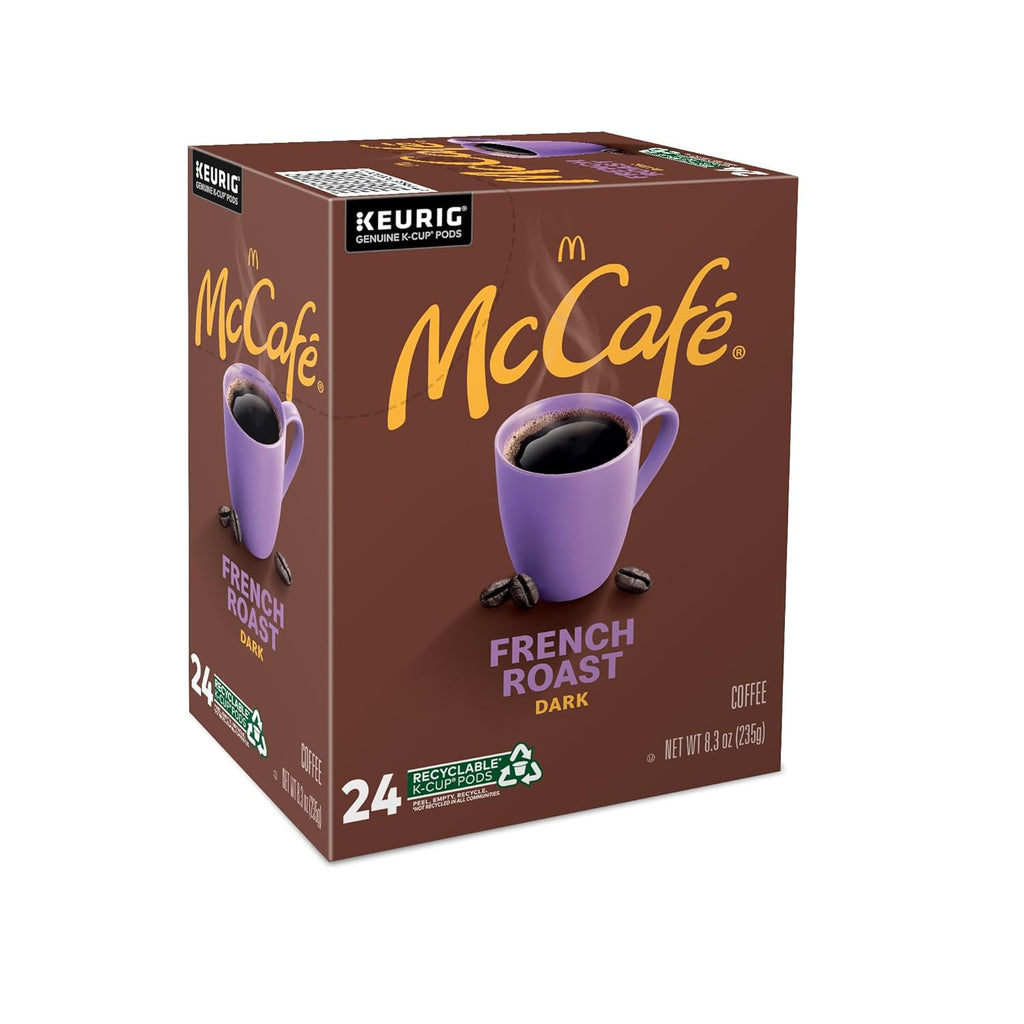 McCafe French Roast Coffee K-Cup Pods - Dark Roast, 96 Count (4 Packs of 24) for Keurig