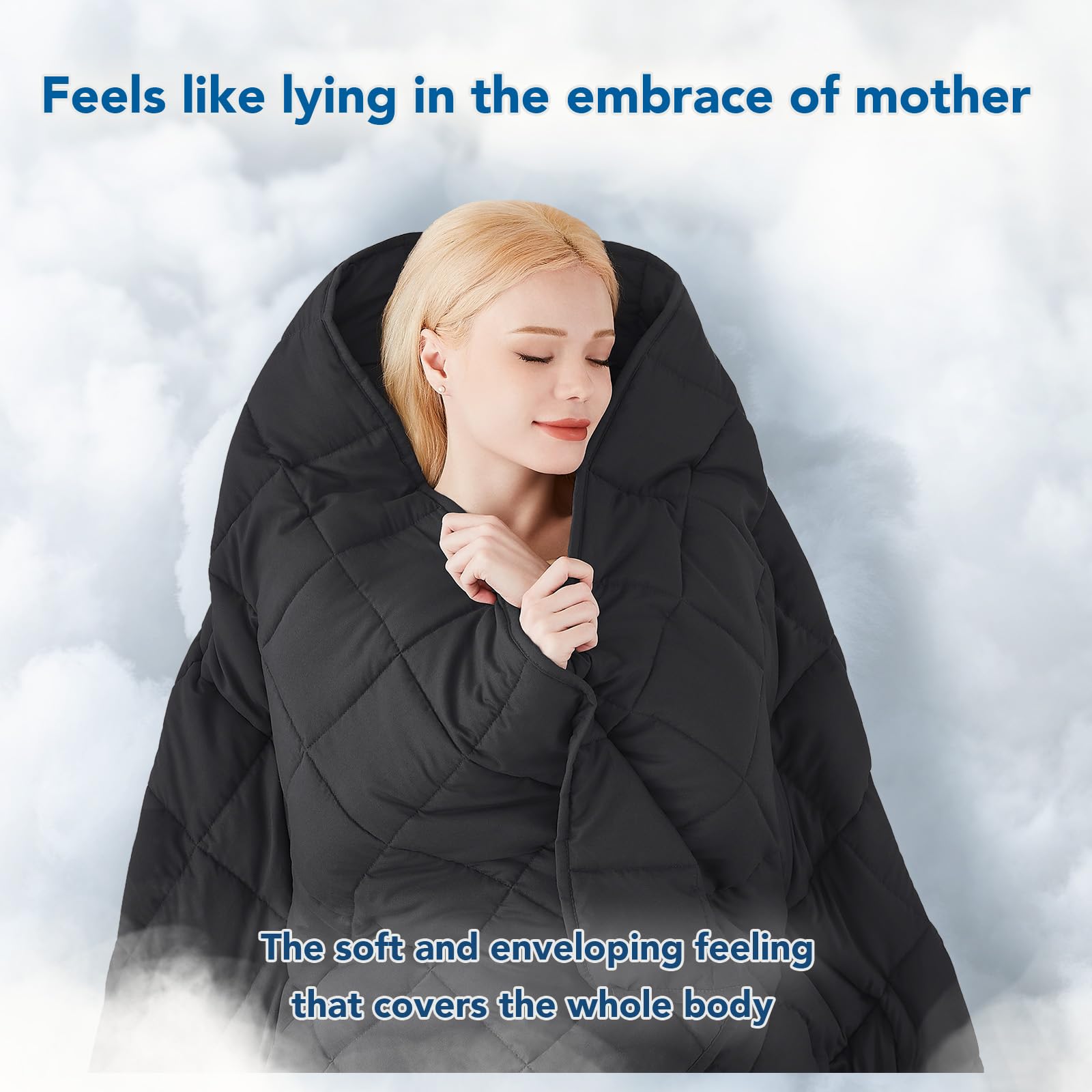 Topcee Weighted Blanket for Adults (20 lbs, 60" x 80") Queen Size Soft Cooling Heavy Blanket Sleeping, Apply to 190-210 lbs Body, Thick Breathable Blanket with Glass Bead, Easy Care