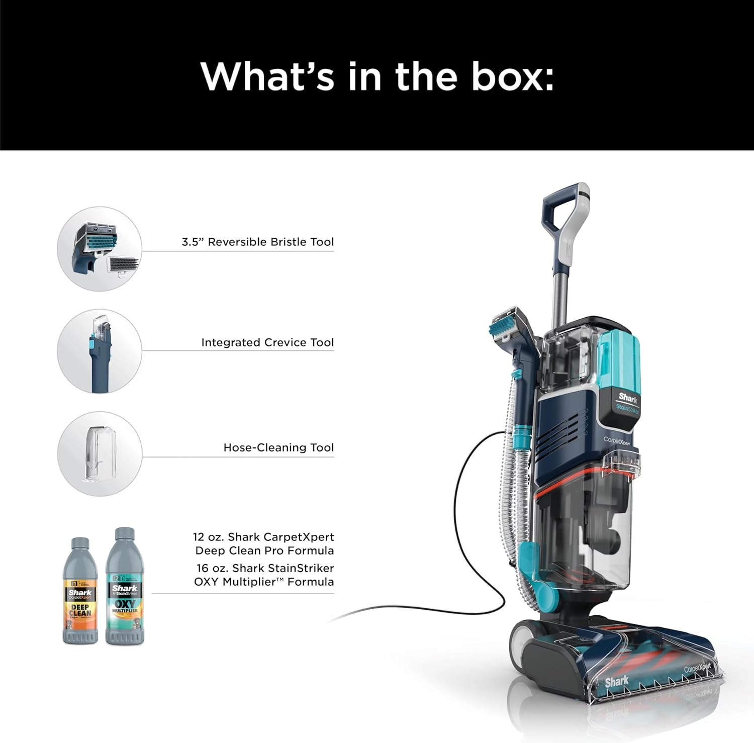 Shark CarpetXpert Upright Carpet Cleaner - Stain Striker for Rugs & Upholstery | Navy Color