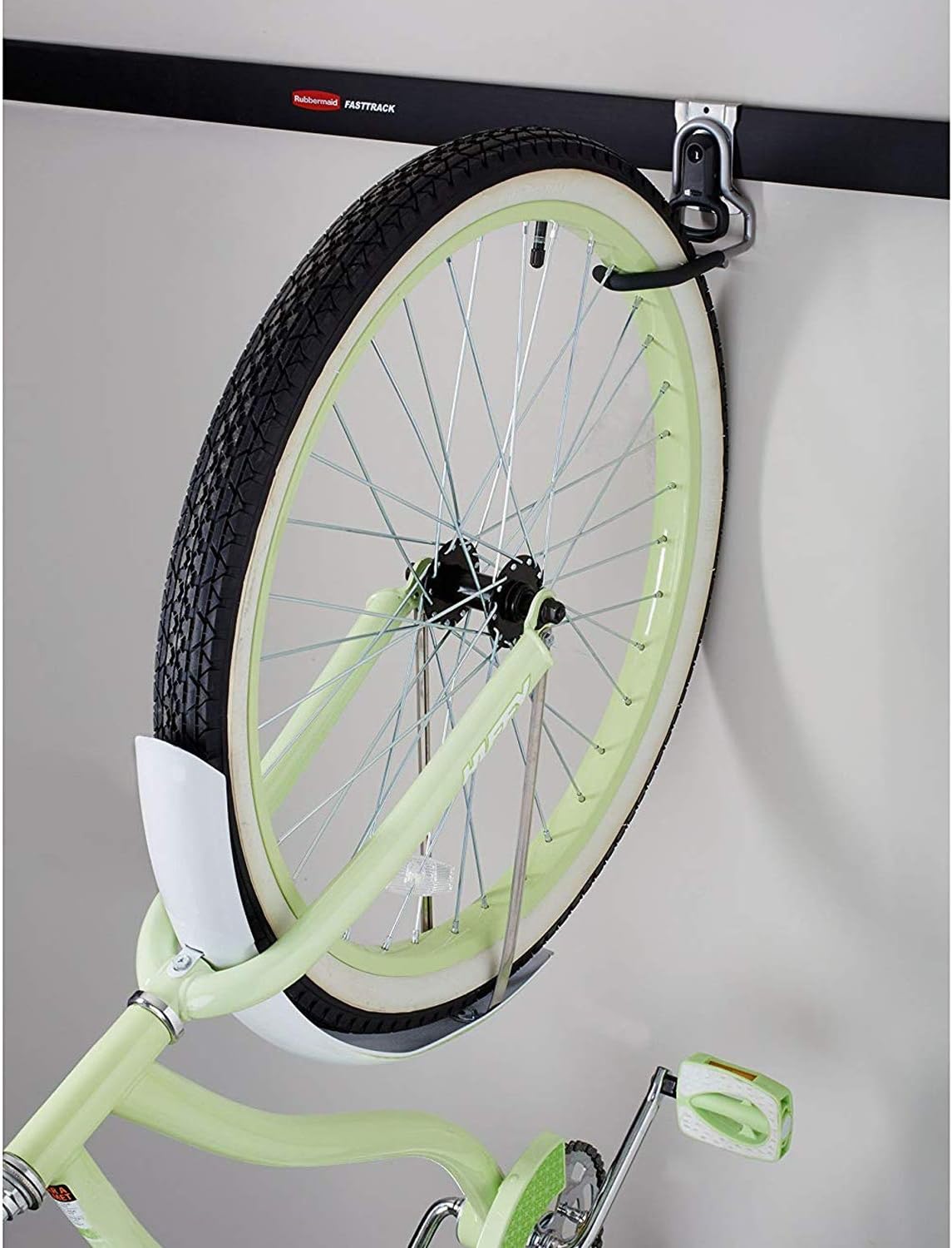 Rubbermaid Heavy-Duty Bike Hooks - Universal Vertical Wall Mount Garage Storage Organizer | 6 Pack