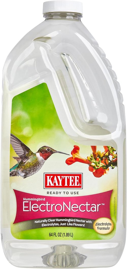 Kaytee Hummingbird ElectroNectar - Ready-to-Use Wild Bird Food, 64 Ounces for Vibrant Hummingbirds