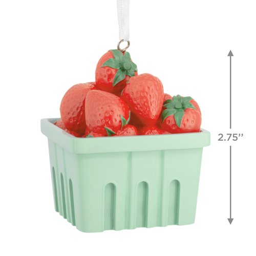 Hallmark Christmas Ornament, Basket of Strawberries Ornament, Food Gifts