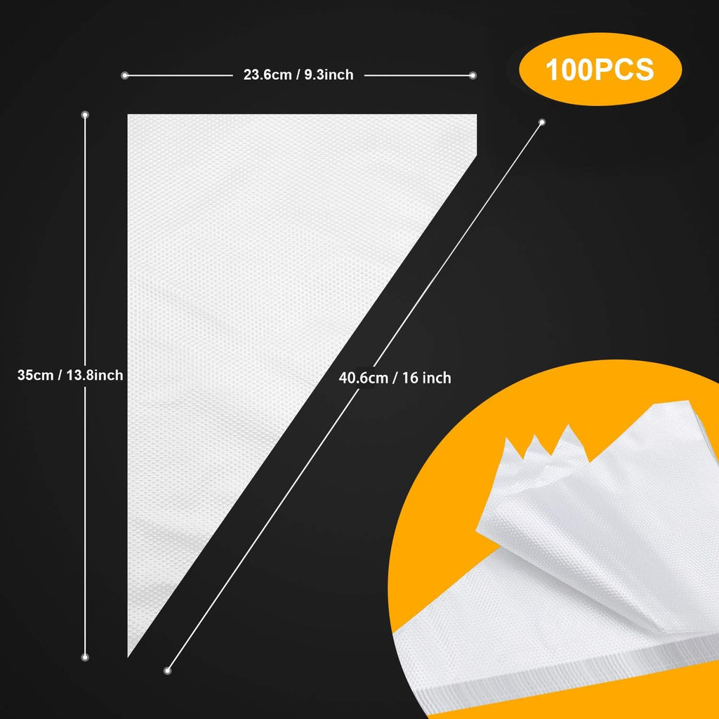 Tamodan Piping Bags - 100PCS Tipless Disposable Pastry Bags | Extra Thick, Non-Slip Design for Cake Decoration