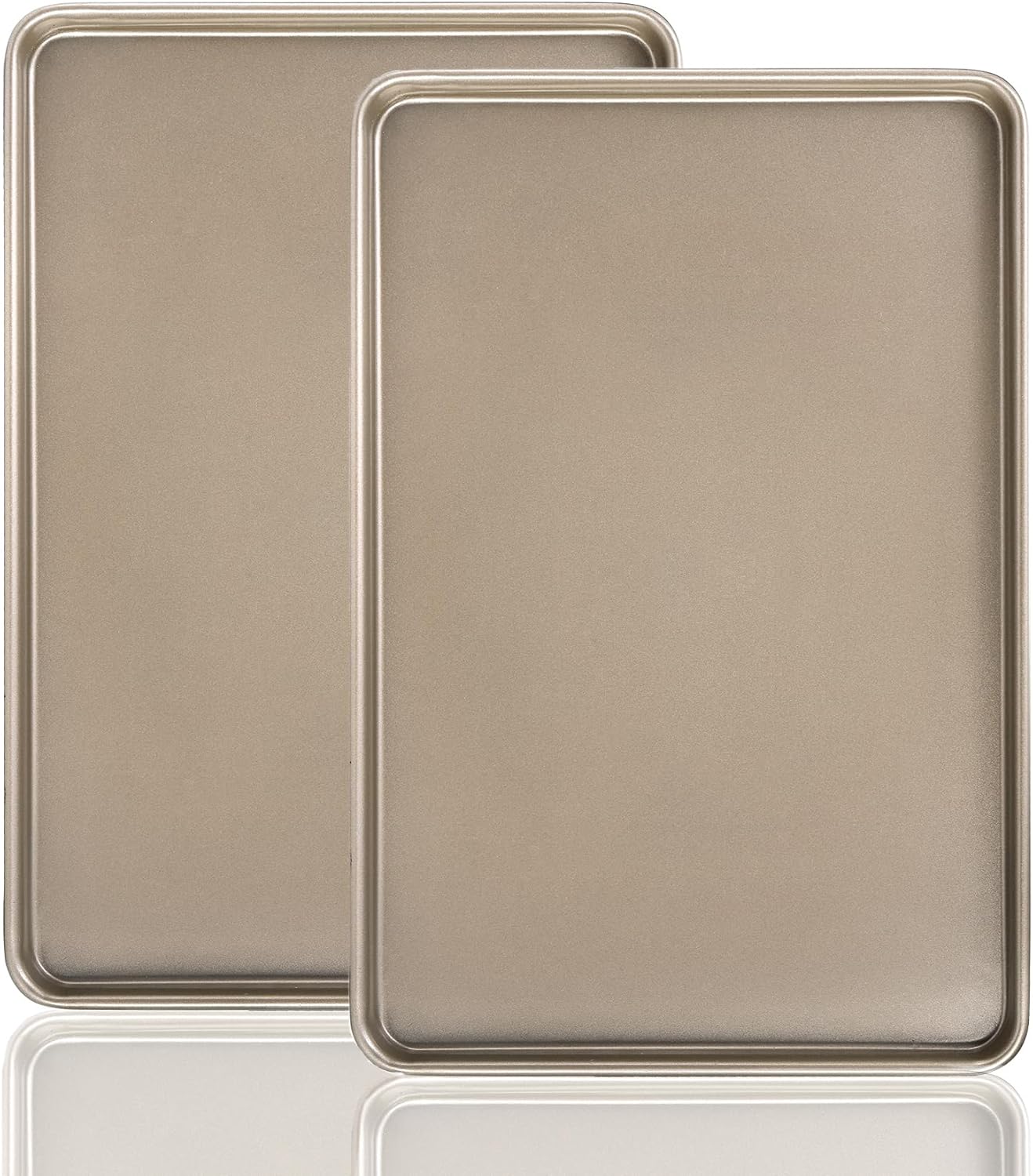 Nicunom Nonstick Baking Sheet Set - 2 Sheet Cake Pans (11.8" x 17.5") for Cookies & Roasting