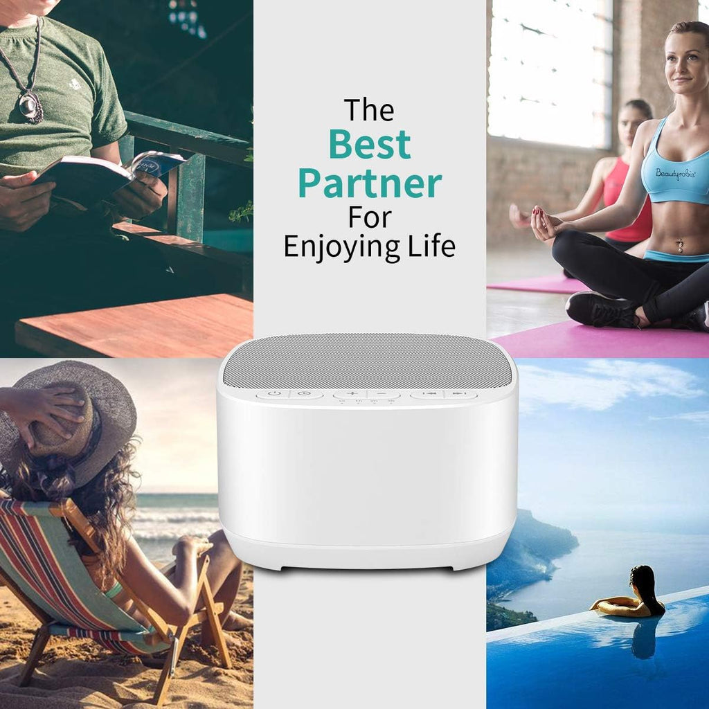 Magicteam White Noise Machine - 40 Soothing Sounds, Memory Function & Sleep Timer | Ideal for Babies, Kids & Adults