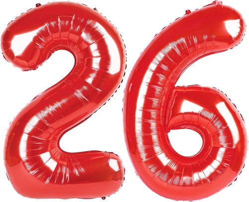 Happy 26th Birthday Balloon by [Brand Name] - Large 40 Inch Red Foil Balloon for Men & Women | Perfect for Weddings & Engagements