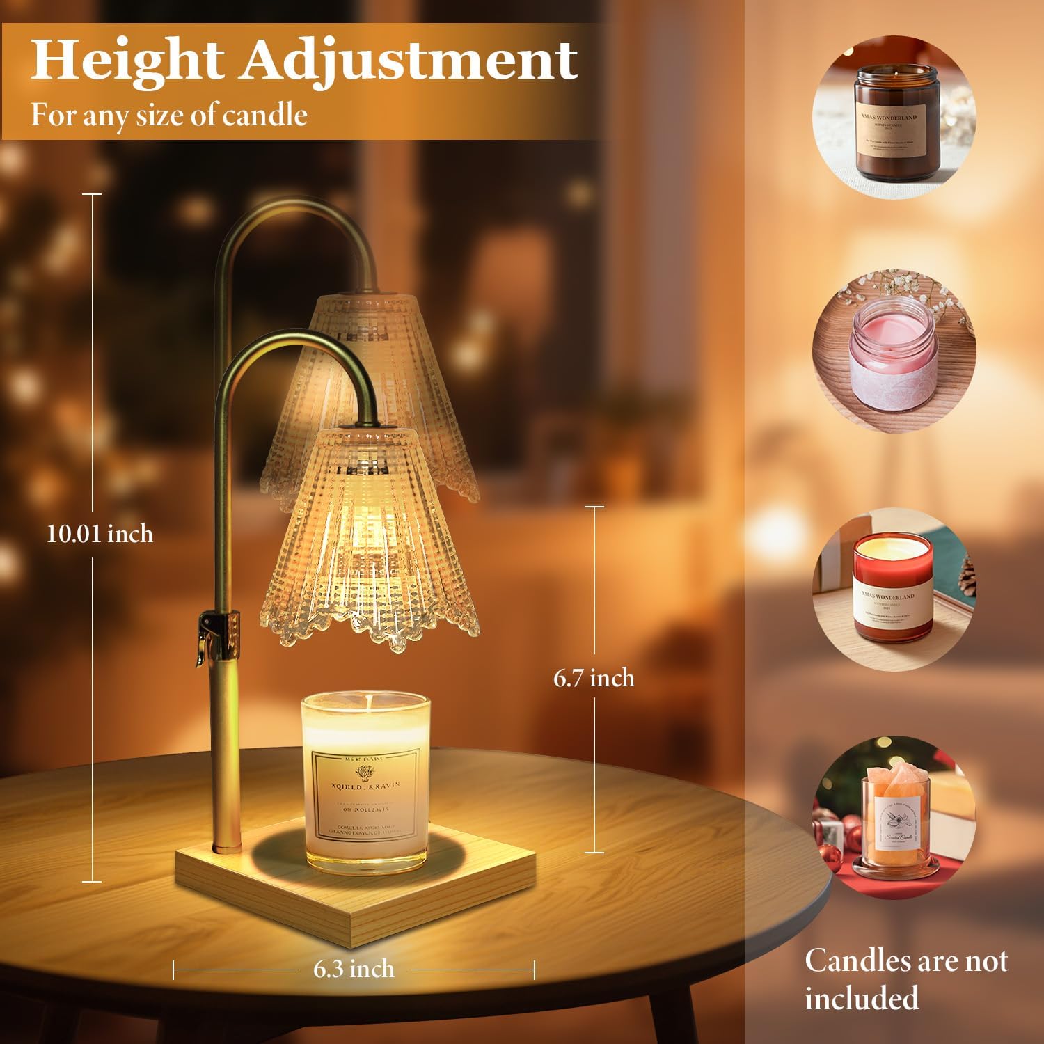 Skiennix Candle Warmer Lamp - Dimmable with Timer | Perfect Birthday Gift for Women & Home Decor