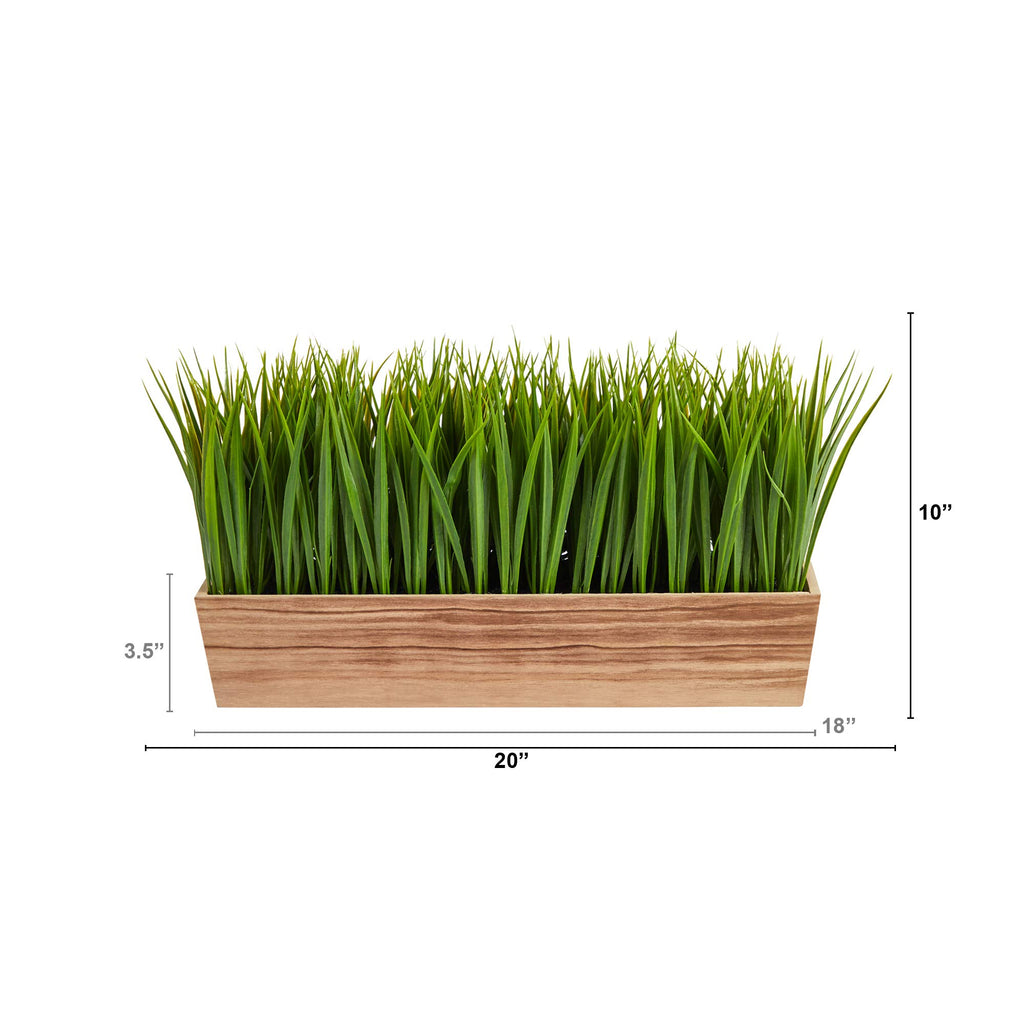 Nearly Natural 20in. Vanilla Grass Artificial Plant in Decorative Planter