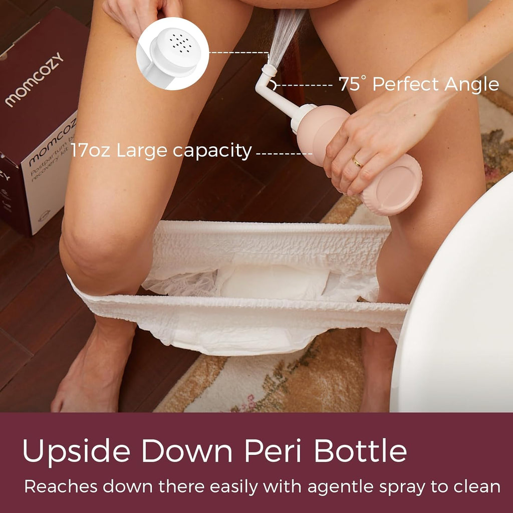Momcozy Postpartum Recovery Kit - Self-Absorbent Disposable Underwear & Nursing Pads | Essentials for New Moms