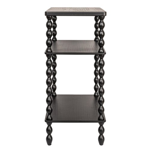 Creative Co-Op Bobbin Leg Rectangle Wood Accent Table, Black