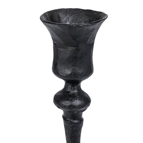 Creative Co-Op Tall Decorative Hand-Forged Metal Taper Holder, Black