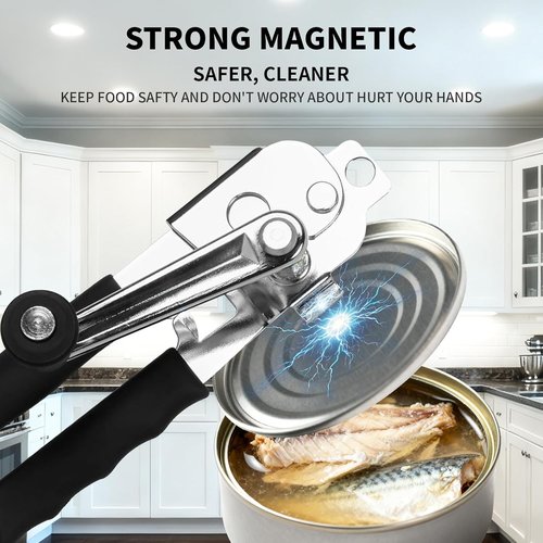 **Skiennix Heavy-Duty Wall-Mounted Can Opener - Comfortable Long Handle for Large Cans**