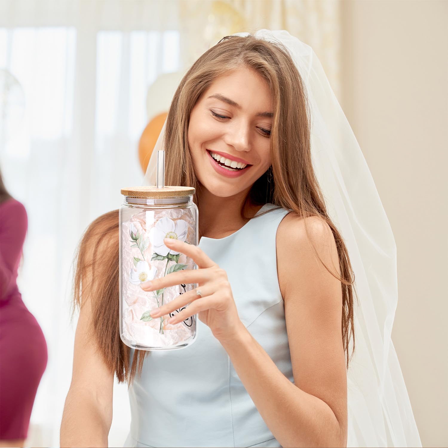 Elysirise Bridal Shower Gifts for Bride to Be,Bachelorette Gifts Wedding Engagement Gift for Bride,Bridal Tote Bag Glass Cup Gift
