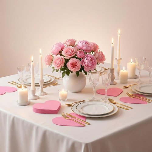 100Pcs Heart Paper Napkins Pink Heart Shaped Disposable Napkins Large Size Super Absorbent Napkins Set, Perfect for Valentine's Day, Weddings, Engagements, and Mother's Day