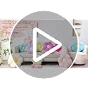 Kcvvcr Pink Flower Throw Pillow - Soft Faux Rabbit Fur Cushion 14.9"