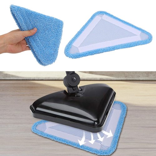 Sgizoku Steamer Mop Pads Attachments for Wagner Steam Cleaner 905e, 915e and 925e - Reusable Steam Replacement Triangular Microfiber Mop Pads for Handheld Steam Cleaner - 4 Pack