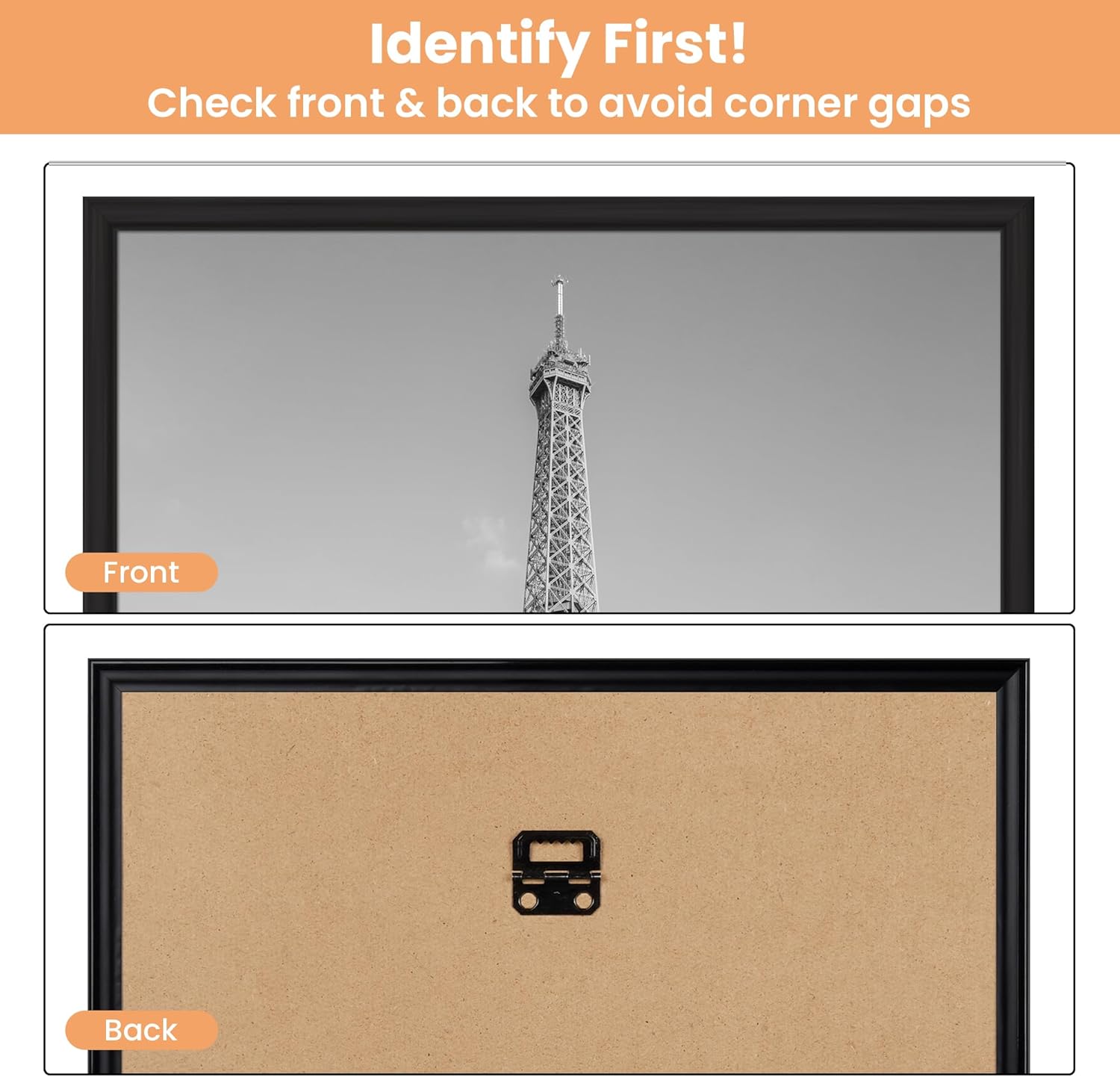 Upsimples 12x16 Picture Frame - Scratch-Proof Black Poster Frames for Photo Gallery | 3 Pack, Slide-In Strips