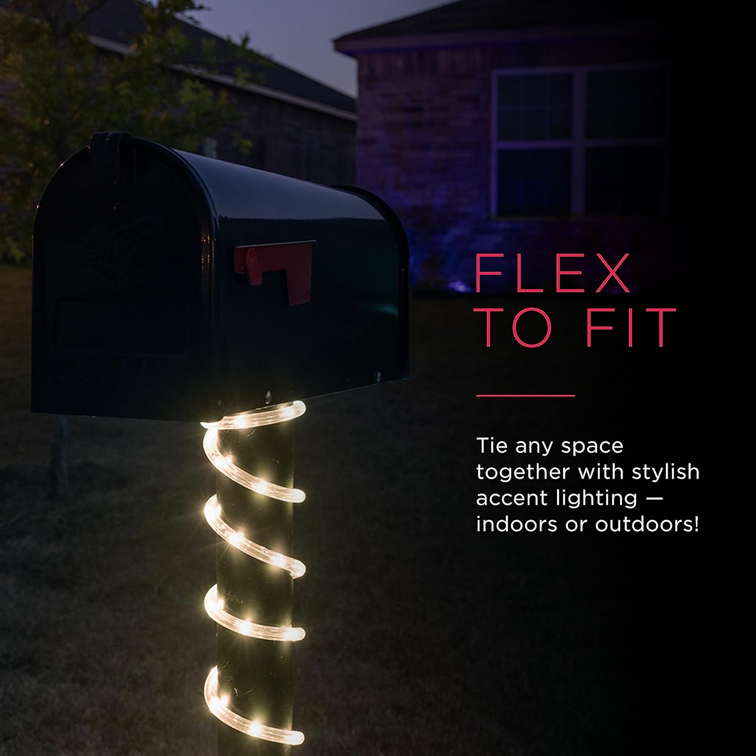 UltraPro LED Rope Lights - 50ft Classic Clear Warm White 3000K - Flexible & Durable Indoor/Outdoor Lighting