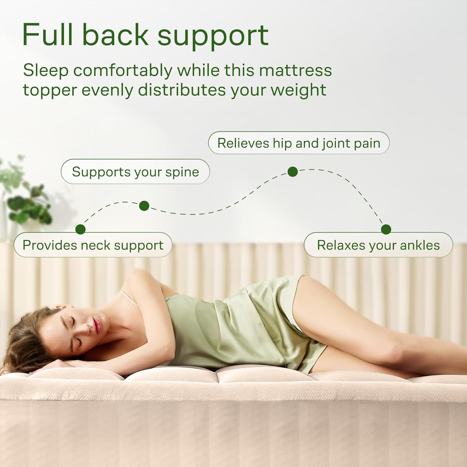 Niagara Ultra Soft King Size Mattress Topper - Bamboo Viscose Pillow Top for Back Pain Relief | Naturally Cooling, Beige