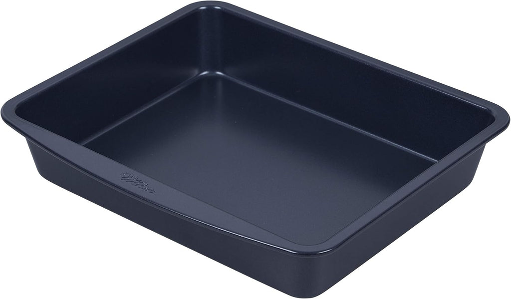 Wilton Diamond-Infused Nonstick Baking Set - 4 Piece Navy Blue Bakeware for Small Batches, Durable & Dishwasher Safe