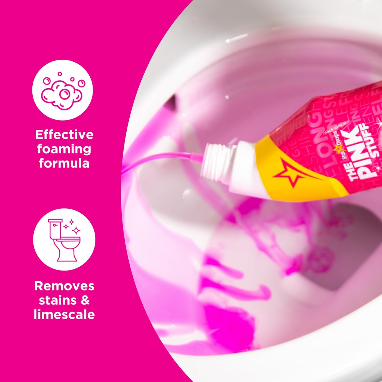 The Pink Stuff Miracle Toilet Cleaner - Powerful Stain-Removing Gel for Sparkling Clean Bowls | 750ml