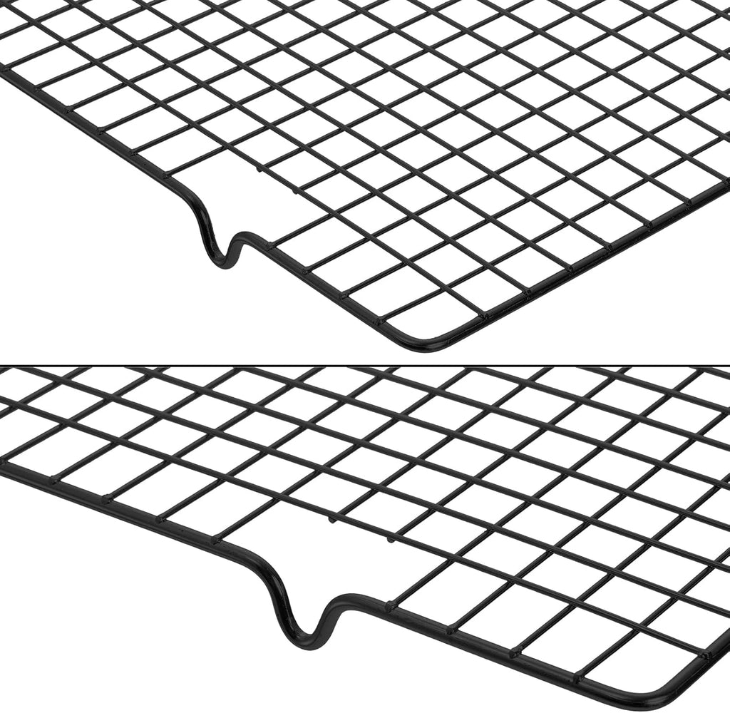 Tebery Heavy Duty Wire Cooking Rack - 2 Pack Nonstick Baking & Cooling Grid, 16" x 10" for Roasting & Grilling