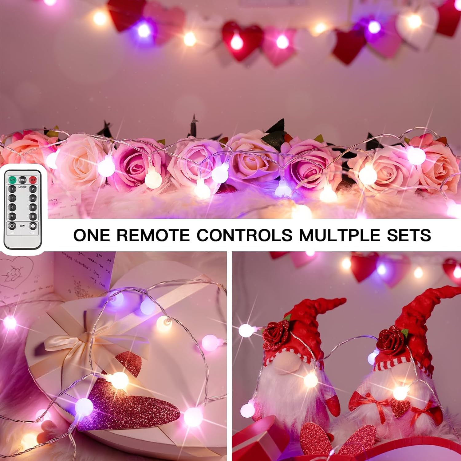 Suddus Globe String Lights - Waterproof 100 LED Colorful Lights with Remote | Battery Powered for Outdoor & Indoor Use