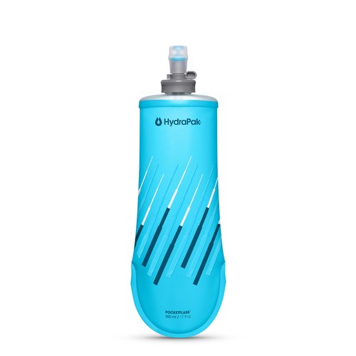 HydraPak PocketFlask 500ml - Compressible, Low Profile Soft Flask Water Bottle, Ideal Fit for Run Belts and Form Fitting Pockets with Locking Cap (500ml/17oz)