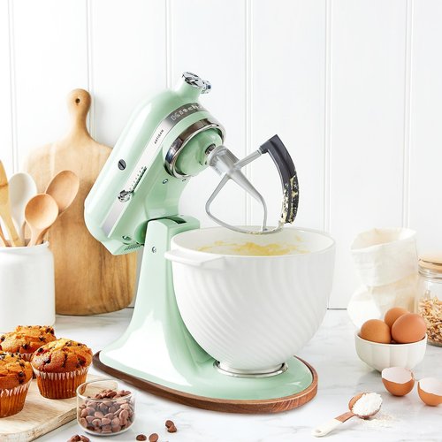 Acacia Wood Mixer Slider Mat for KitchenAid Stand Mixer Wooden Sliding Tray Compatible with Kitchen Aid 4.5-5 Qt Mixer