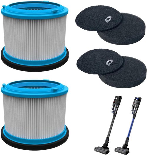 Bissell Washable HEPA Filter Kit - Replacement for PowerClean FurGuard & FurFinder Vacuums | 2 Filters & 4 Pre-Filter Pads
