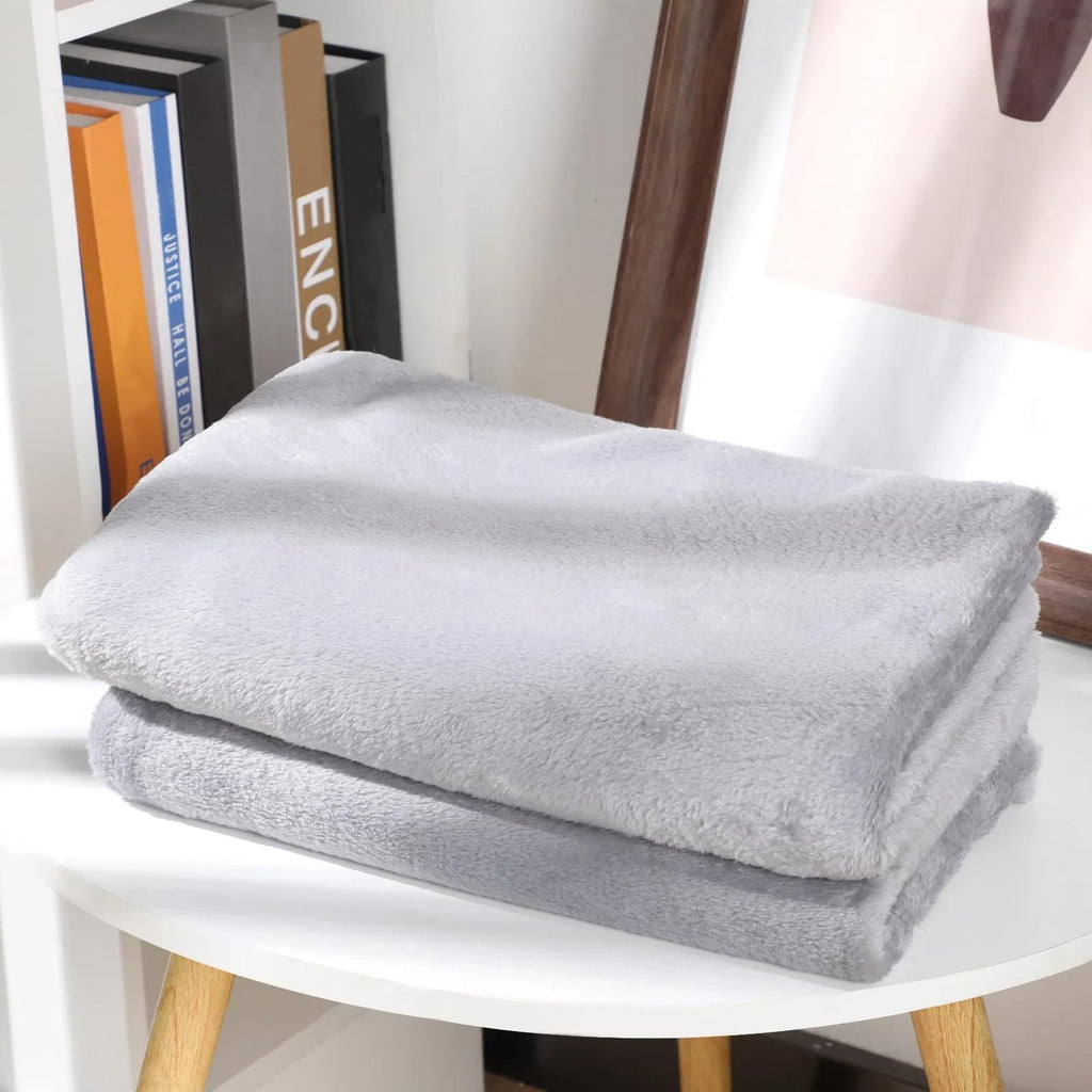 Breling 10 Pcs Cot Blanket Toddler Daycare Nap Blanket for Kids 39 x 47 Inch Fleece Baby Warm Fluffy Cozy Rest Time Supplies for Classroom, Preschool, Daycare or Nursery(Dark Gray)