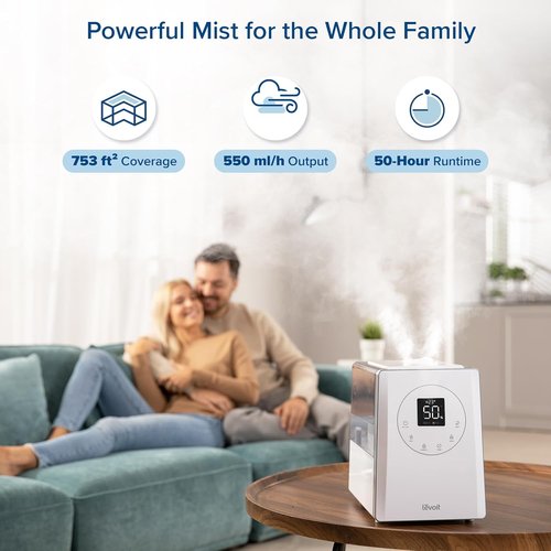 Levoit LV600S Smart Humidifier - Warm & Cool Mist for Large Rooms (6L) | App & Voice Control, Quiet Sleep Mode