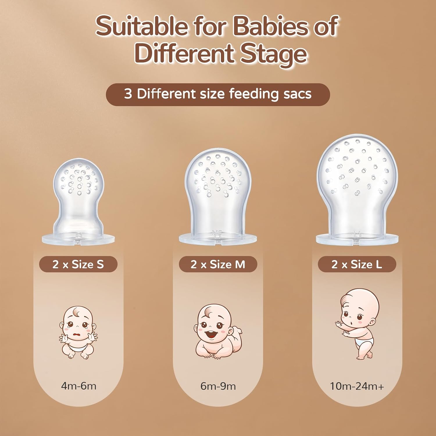 Skiennix 2 Pack Silicone Baby Fruit Feeder - Mini Freezer Tray & Breastmilk Popsicle Molds for Teething Relief | Safe Infant Self-Feeding